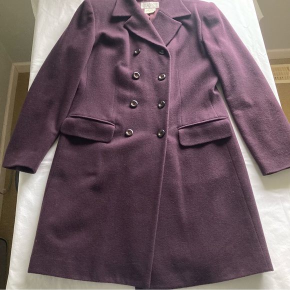 Vintage JAX Wool Cashmere Blend Classic Coat Size 6 - Picture 4 of 16